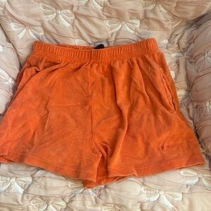 iets frans... Orange Terry Cloth Shorts